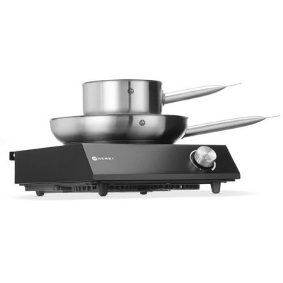 Sada: Indukční vařič 3500W + pánev + pánev na smažení, HENDI, Černá, 220-240V/3500W, 320x395x(H)95mm