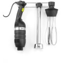 Sada: Tyčový mixér 350 s regulací rychlosti + šlehací metla + nástěnný stojan, HENDI, Kitchen Line, Černá, 230V/350W, 110x324x(H