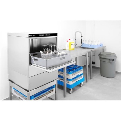 Myčka na sklo 40x40 - elektronické ovládání, HENDI, 470x510x(H)710mm