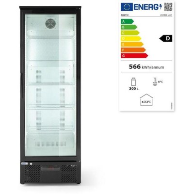 Jednodveřová chladnička , Arktic, 300L, Černá, 220-240V/195W, 600x528x(H)1820mm