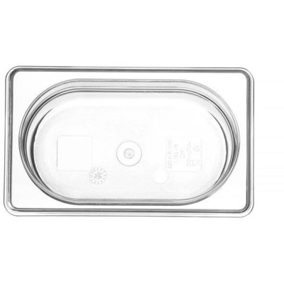 Kontejner GN 1/9 polykarbonát, HENDI, Profi Line, GN 1/9, 0,6L, Průhledná, 176x108x(H)65mm