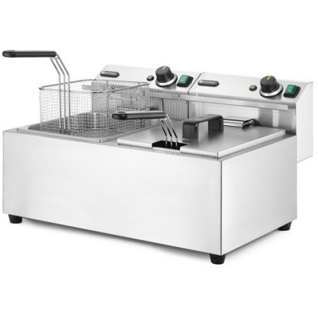 Ruční fritéza, 2 × 8 l, HENDI, Profi Line, 16L, 230V/7000W, 605x460x(H)369mm
