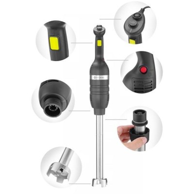 Tyčový mixér 500 s variabilní rychlostí a mixovací hřídelí 500 mm, HENDI, Kitchen Line, Černá, 230V/500W, ⌀100x916mm