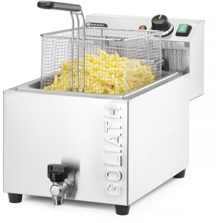 Fritéza XL s vypouštěcím kohoutem HENDI GOLIATH, HENDI, 10L, 400V/10200W, 300x585x(H)392mm