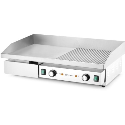 Gril, poloplochý,položebrovaný, HENDI, Budget Line, 400V/4400W, 720x460x(H)241mm