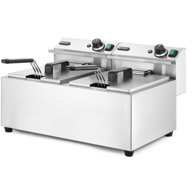 Ruční fritéza, 2 × 8 l, HENDI, Profi Line, 16L, 230V/7000W, 605x460x(H)369mm