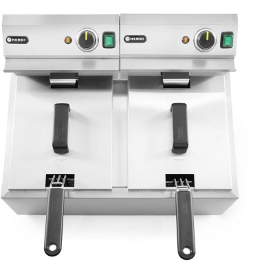 Ruční fritéza, 2 × 8 l, HENDI, Profi Line, 16L, 230V/7000W, 605x460x(H)369mm