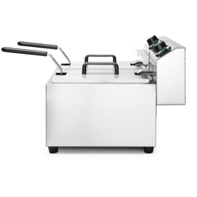 Ruční fritéza, 2 × 8 l, HENDI, Profi Line, 16L, 230V/7000W, 605x460x(H)369mm