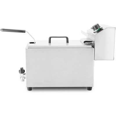 Hluboká fritéza XL s vypouštěcím kohoutkem, HENDI, Profi Line, 10L, 400V/6600W, 300x585x(H)377mm