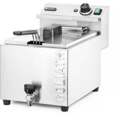 Fritéza XL s vypouštěcím kohoutem HENDI GOLIATH, HENDI, 10L, 400V/10200W, 300x585x(H)392mm