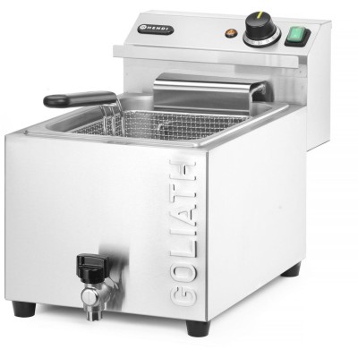 Fritéza XL s vypouštěcím kohoutem HENDI GOLIATH, HENDI, 10L, 400V/10200W, 300x585x(H)392mm