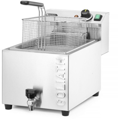 Fritéza XL s vypouštěcím kohoutem HENDI GOLIATH, HENDI, 10L, 400V/10200W, 300x585x(H)392mm