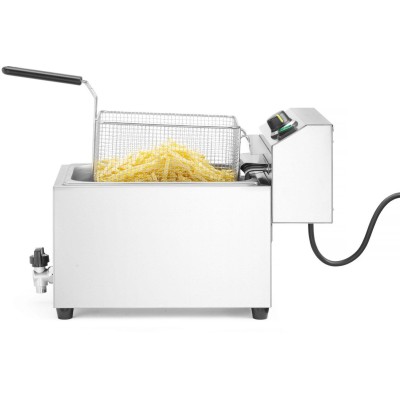 Fritéza XL s vypouštěcím kohoutem HENDI GOLIATH, HENDI, 10L, 400V/10200W, 300x585x(H)392mm