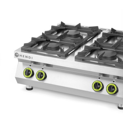 Plynový sporák se 4 hořáky Kuchyňská linka - stolní, HENDI, Kitchen Line, 19kW, 800x700x(H)310mm