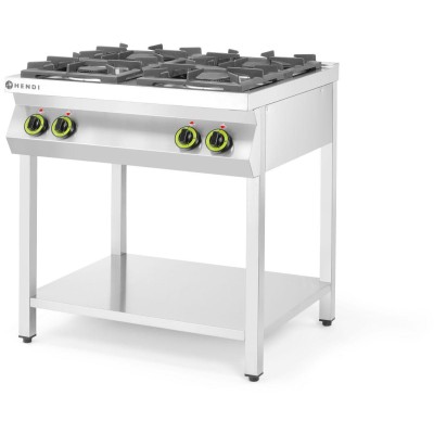 Otevřený stojan se 4 hořáky pro plynový sporák Kitchen Line, HENDI, Kitchen Line, 19kW, 800x700x(H)900mm