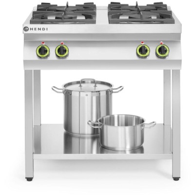 Otevřený stojan se 4 hořáky pro plynový sporák Kitchen Line, HENDI, Kitchen Line, 19kW, 800x700x(H)900mm
