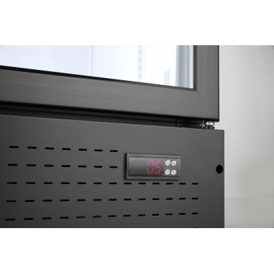 Barová chladnička s podsvíceným panelem, dvoudveřová, Arktic, 512L, Černá, 220-240V/510W, 1120x585x(H)1900mm