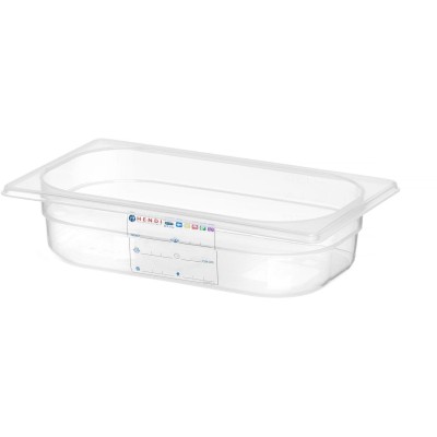 Kontejner GN 1/4 HACCP, HENDI, GN 1/4, 1,8L, Průhledná, 265x162x(H)65mm