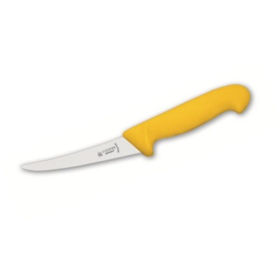 Nůž vykosťovací prohnutý 13 cm, žlutý