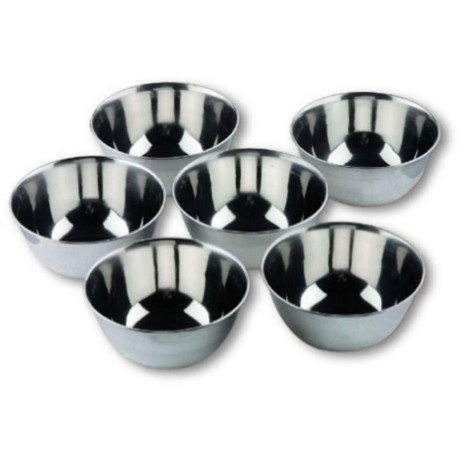 Misky nerezové, set 6 ks, 0,325 l