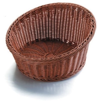 Košík na pečivo polypropylenový otevřený 35 × 20 cm, tmavý