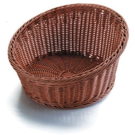 Košík na pečivo polypropylenový otevřený 35 × 20 cm, tmavý