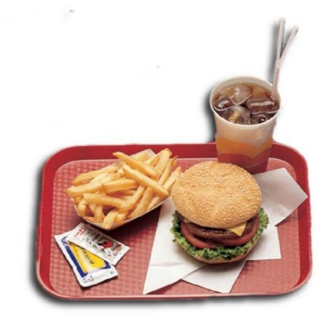 Fast Food podnos 300 × 410 mm, červená