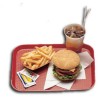 Fast Food podnos 300 × 410 mm, červená