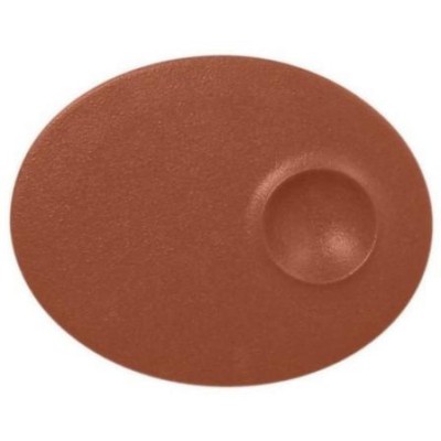 RAK Talíř mělký s důlkem 18 × 10 cm, hnědá | RAK-NFMROP18BW