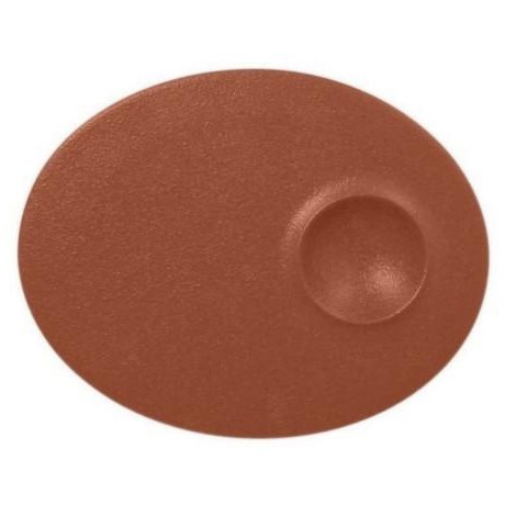 RAK Talíř mělký s důlkem 18 × 10 cm, hnědá | RAK-NFMROP18BW