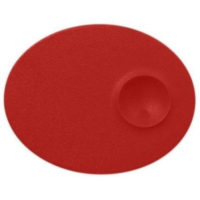 RAK Talíř mělký s důlkem 18 × 10 cm, světle červená | RAK-NFMROP18BR