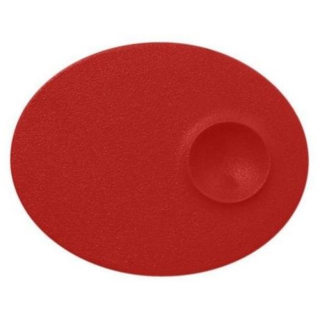 RAK Talíř mělký s důlkem 18 × 10 cm, světle červená | RAK-NFMROP18BR