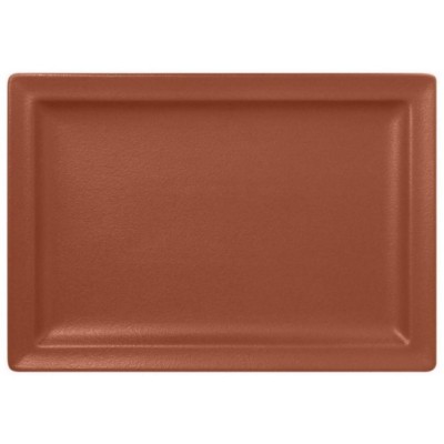 RAK Talíř obdélný 33 × 23 cm, hnědá | RAK-NFCLRP33BW
