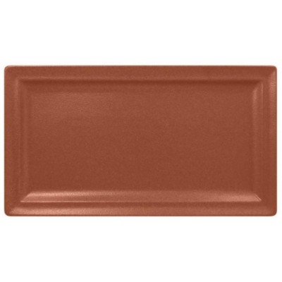 RAK Talíř obdélný 38 × 21 cm, hnědá | RAK-NFCLRP38BW