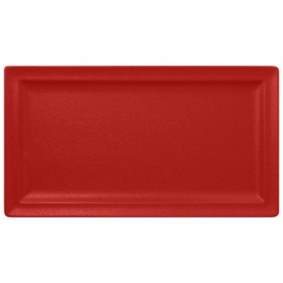 RAK Talíř obdélný 38 × 21 cm, světle červená | RAK-NFCLRP38BR