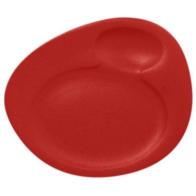 RAK Talíř s důlkem 31 × 26,5 cm, světle červená | RAK-NFNBFP32BR