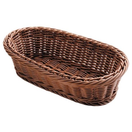 Košík na pečivo polypropylenový oválný 28 × 16 cm, tmavý