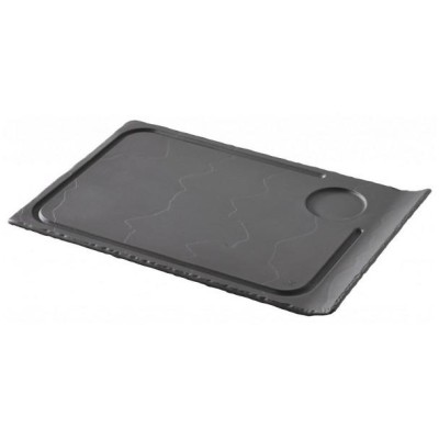 Revol Basalt talíř obdélný s drážkou 33 × 22 cm | REV-647782