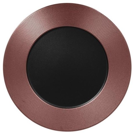 RAK Metalfusion talíř mělký zdobený 33 cm, černobronzový | RAK-MFEVFP33BB