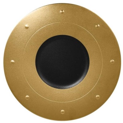 RAK Metalfusion talíř kulatý 31 cm, černozlatý | RAK-MFGDRP31GB