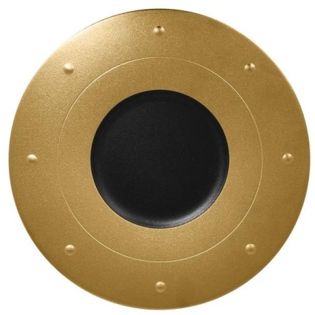 RAK Metalfusion talíř kulatý 31 cm, černozlatý | RAK-MFGDRP31GB