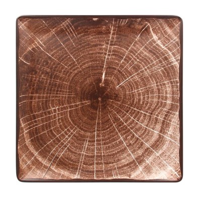RAK Woodart talíř čtvercový 30 × 30 cm – tmavě hnědá | RAK-WDEDSQ30OB