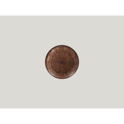 RAK Woodart talíř dezertní coupe 15 cm – tmavě hnědá | RAK-WDNNPR15OB