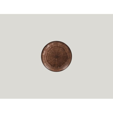 RAK Woodart talíř dezertní coupe 15 cm – tmavě hnědá | RAK-WDNNPR15OB