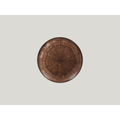 RAK Woodart talíř mělký coupe 21 cm – tmavě hnědá | RAK-WDNNPR21OB