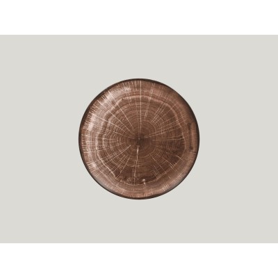 RAK Woodart talíř mělký coupe 24 cm – tmavě hnědá | RAK-WDNNPR24OB