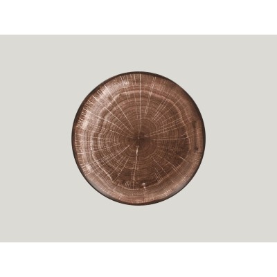 RAK Woodart talíř mělký coupe 27 cm – tmavě hnědá | RAK-WDNNPR27OB