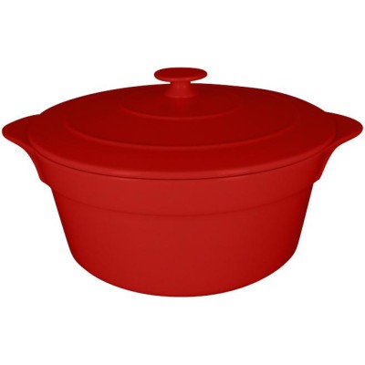RAK Chef's Fusion hrnec s poklicí pr. 28 cm, červený | RAK-CFRD28BR