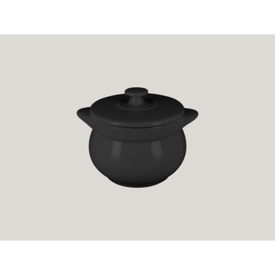 RAK Chef's Fusion mísa na polévku s poklicí pr. 10,6 cm, černá | RAK-CFST10BK