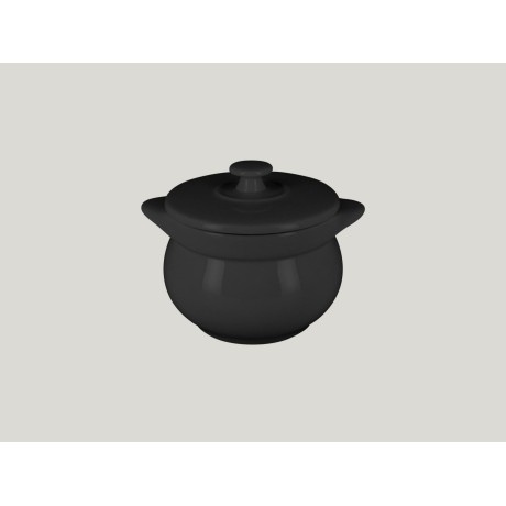 RAK Chef's Fusion mísa na polévku s poklicí pr. 10,6 cm, černá | RAK-CFST10BK